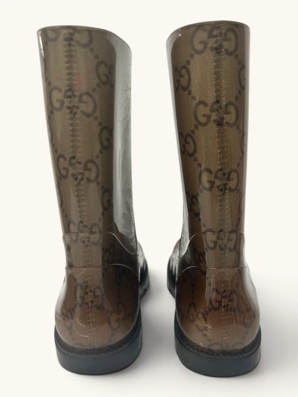 Authentic Gucci Kids GG Monogram Rain Boots - Size IT 25
